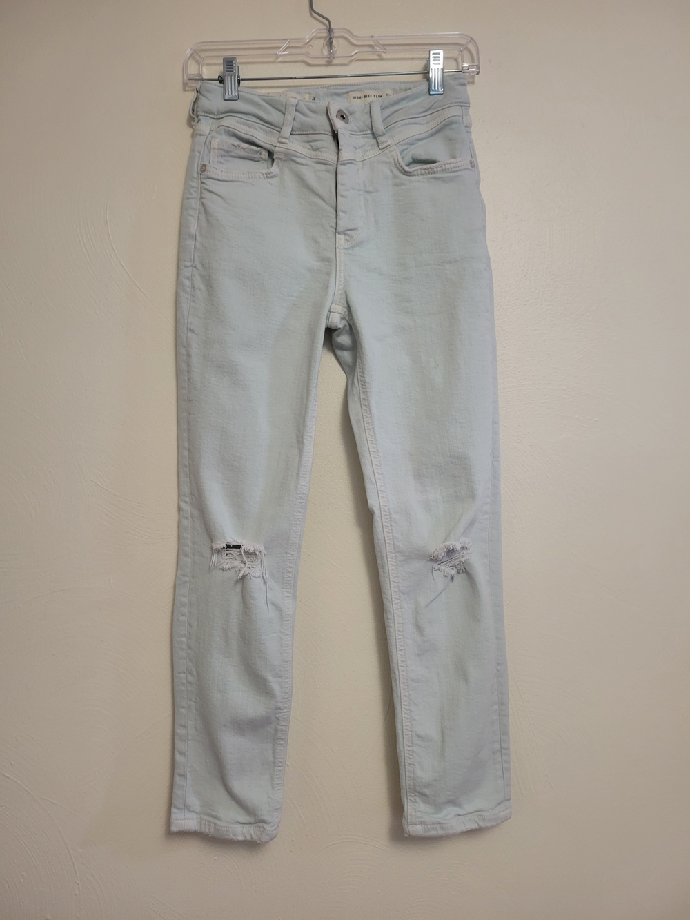 Pilcro By Anthropologie High-Rise Light Wash Slim Jeans Size 26